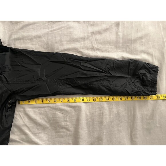 Y2K Abercrombie A&F Windbreaker Dun Brook Jacket Nylon High Collar Navy Blue XL - Picture 12 of 14